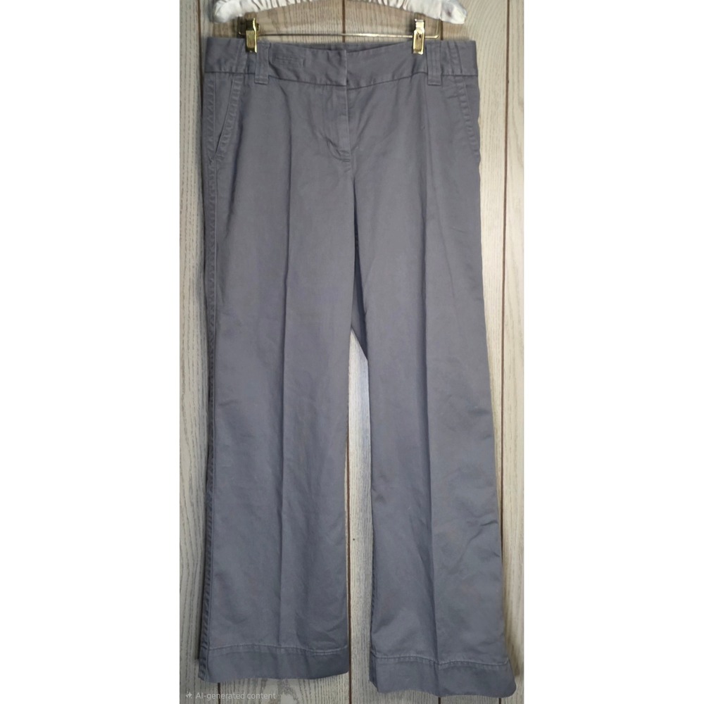 J.Crew Broken-In Chino Favorite Fit Grey Straight Leg Twill Pants Size 8R